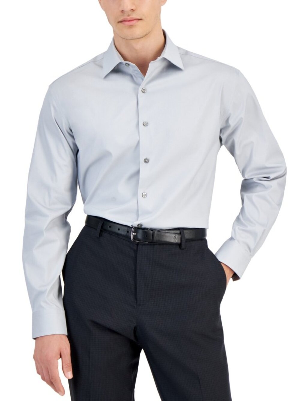 Alfani Men's Regular-Fit Temperature Regulating Solid Dress Shirt. Macy's  NWT